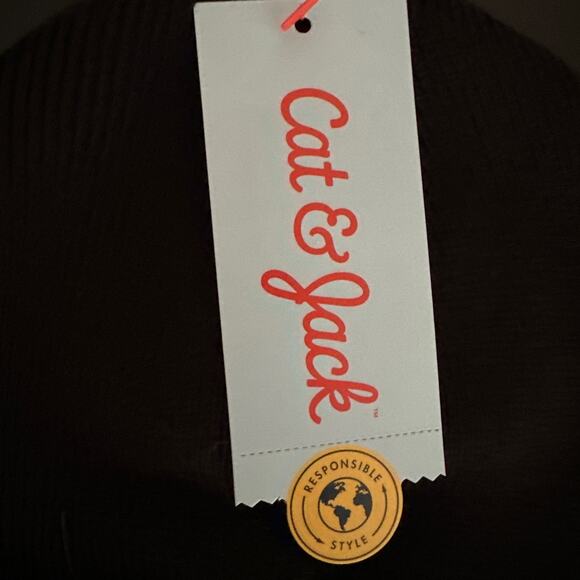 Cat & Jack Toddler Solid Beanie New Black - One Size - Cuffed and Ribbed - Picture 5 of 6